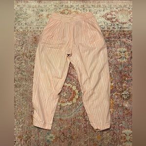 Vintage Pink & White Striped Trousers